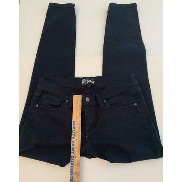 Anlo Skinny Jeans Low Rise Black Ankle Zipper Women's 27 - Picture 3 of 7